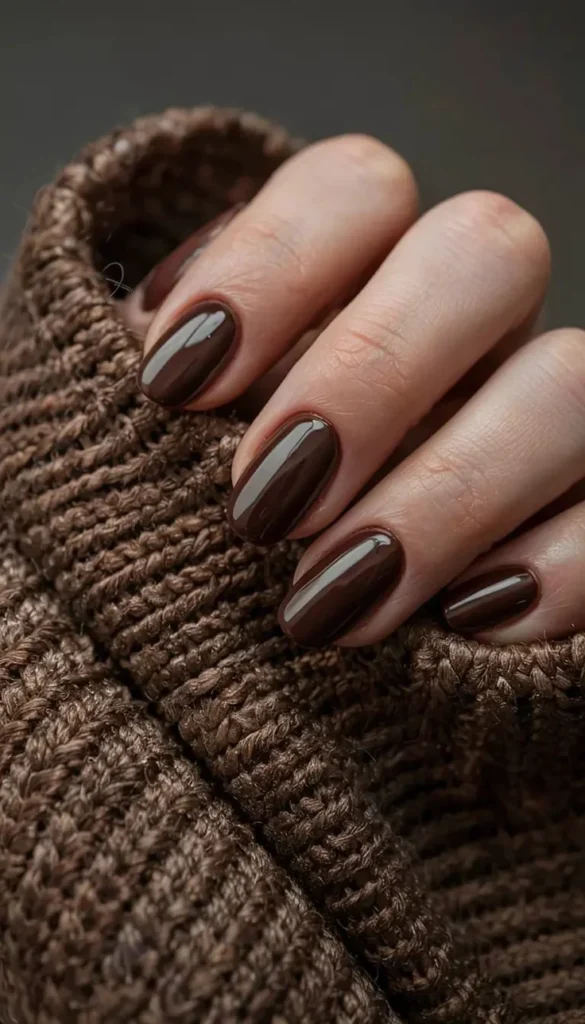 espresso-brown-nails-rich-coffee-shade-elegant-style
