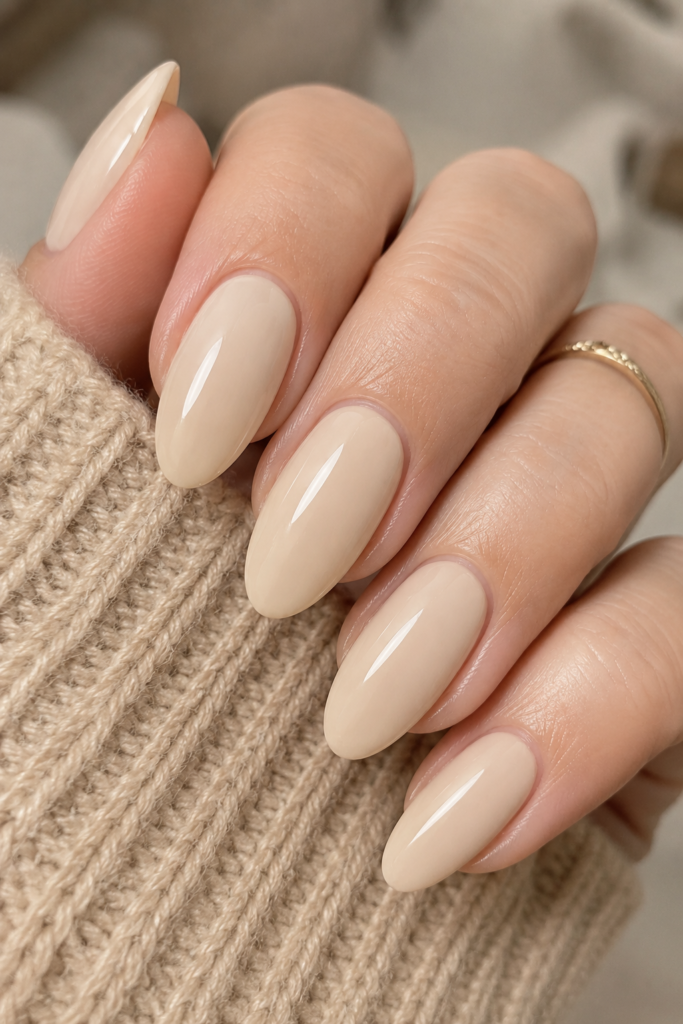 Creamy Almond Milk nails, a soft and dreamy choice among our curated nude nail ideas.