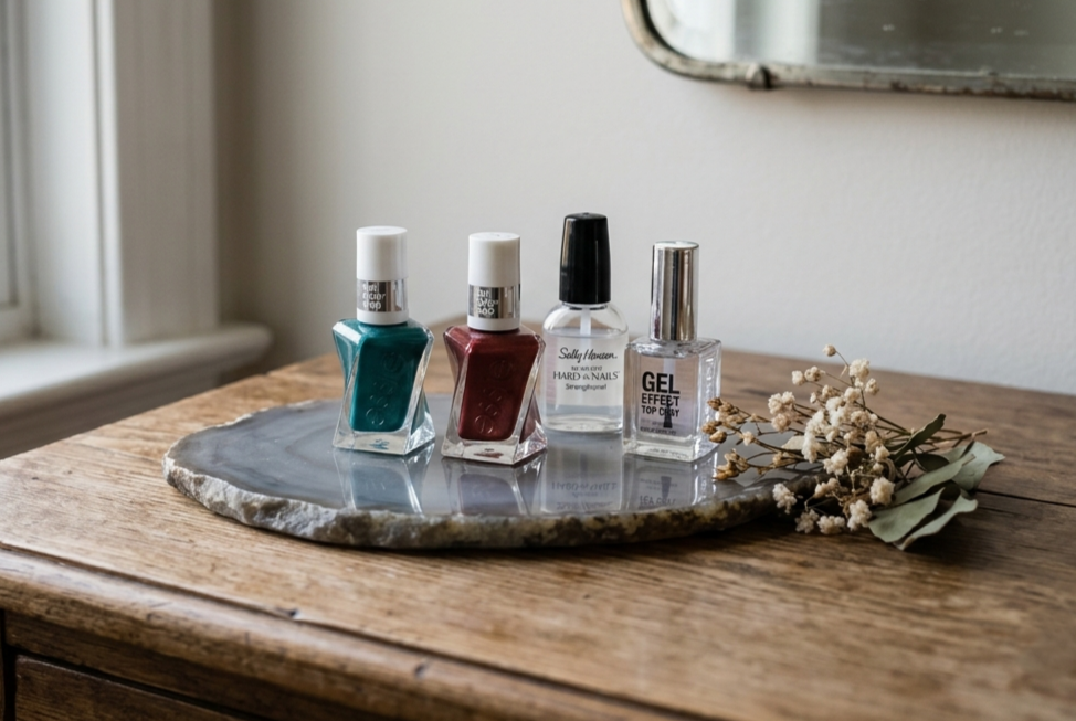 Nail polish and manicure essentials styled for elevated teacher nails and long-lasting back to school manicures.