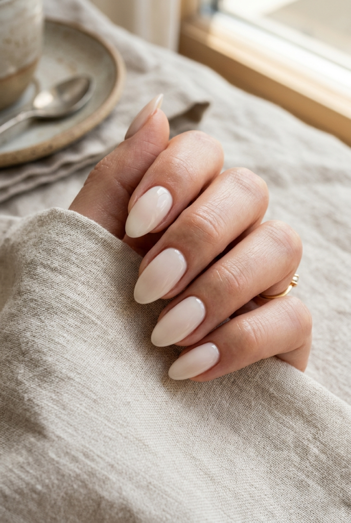 Airy Whipped Cream nail shade, a fresh addition to our curated nude nail ideas.