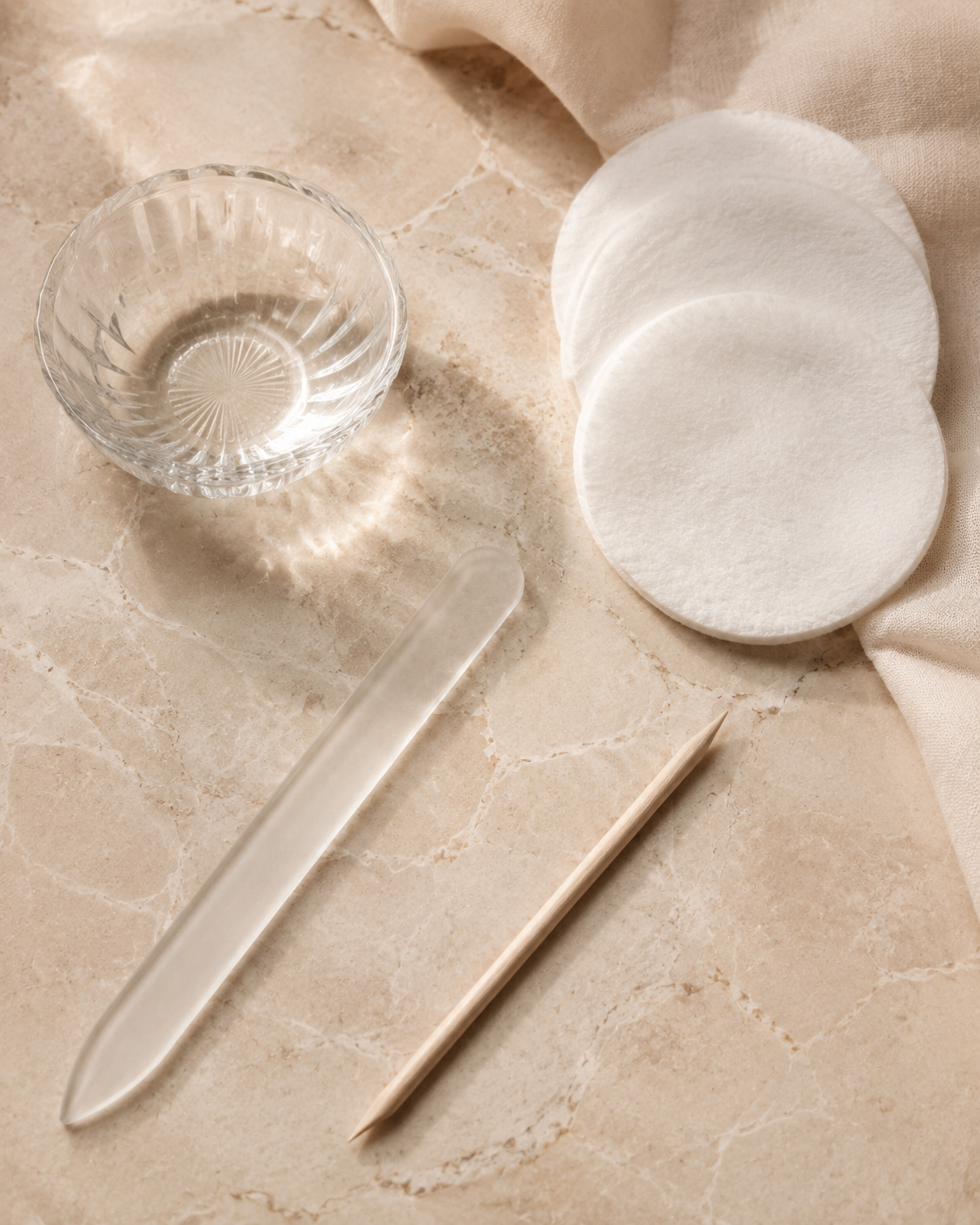 Gentle nail removal tools used during the first week of a gel manicure detox.