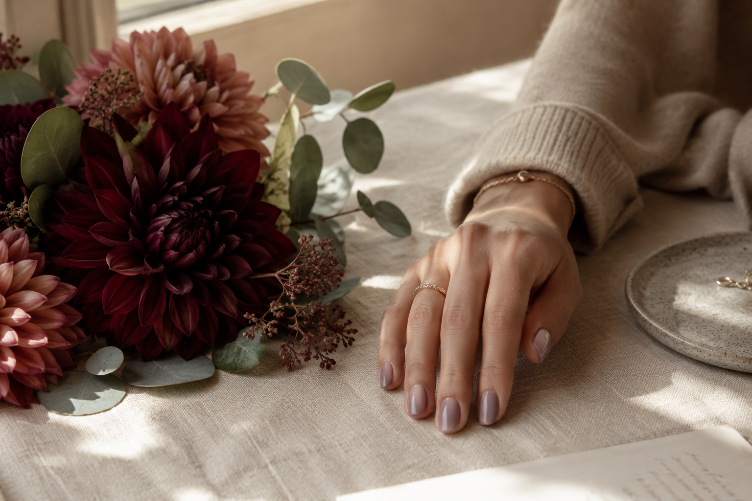 Quiet Luxury Fall Wedding Nails: Ideas for September & October Brides